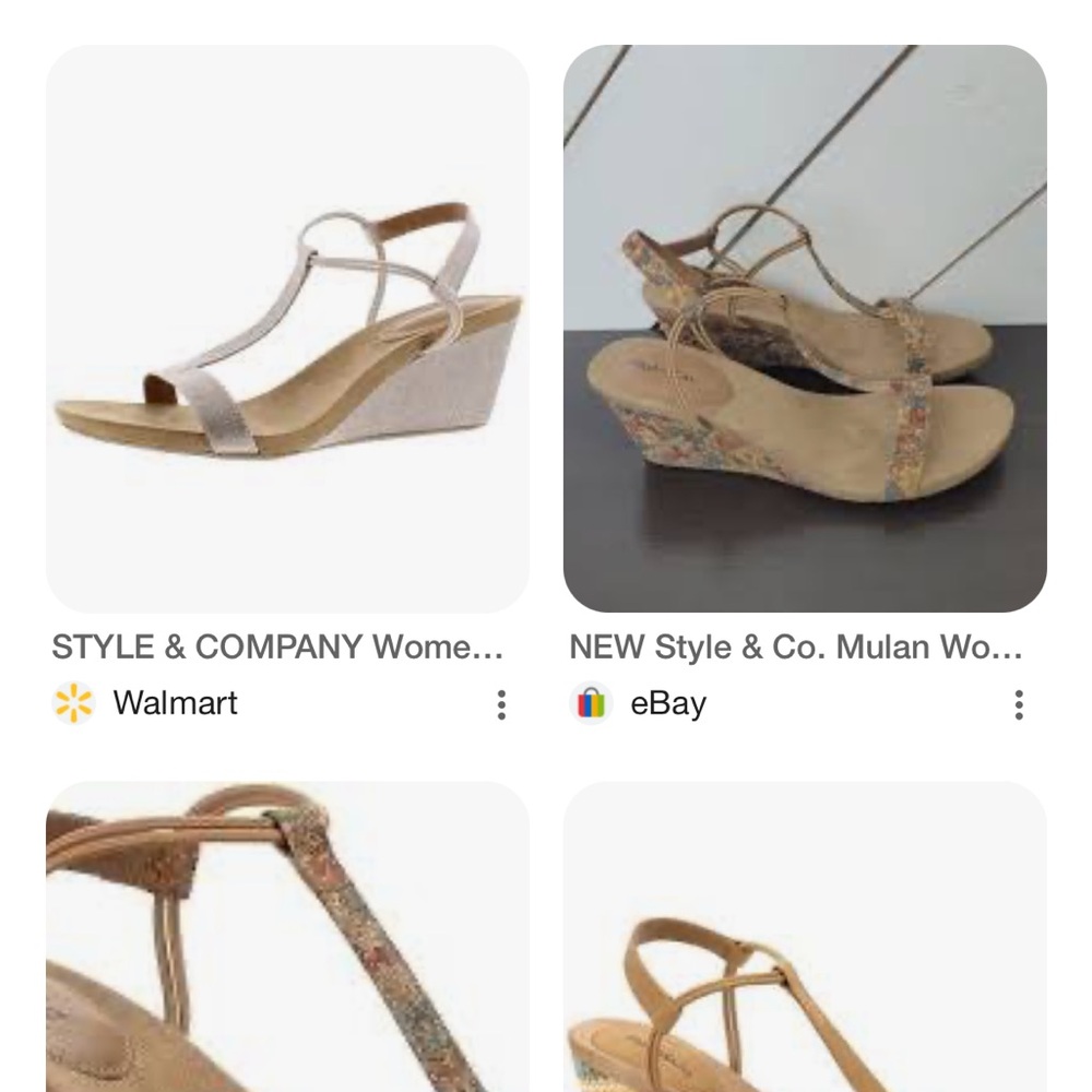 2&1/2 cork wedge sandals with mobile elastic strap for comfort Size 7&1/2 M - Picture 12 of 14